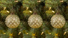Ragon House 3" White Hobnail Kugel Glass Ball Christmas Ornament Set of 3 White
