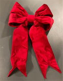 X-LARGE Velvet Display Wired Bow For Christmas Gifts Decor 38"H X 24"W