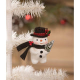 Bethany Lowe Michelle Allen Traditional Frosty Snowman with Top Hat Christmas Ornament