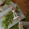 Red Steeple Aged Mercury Glass Christmas Village Putz Church Ornament