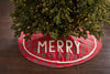 MERRY Royal Stewart Red Tartan Plaid 54" Christmas Tree Skirt