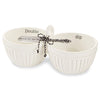 Mud Pie Home "Double Dip" Circa Sectional Serving Bowl Spreader Set