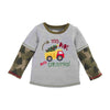 Mud Pie Kids THIS DUDE LOVES CHRISTMAS Dump Truck Construction Tee Shirt