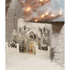 Bethany Lowe 6" White Christmas Village Mantel House, Cape Cod and Deer