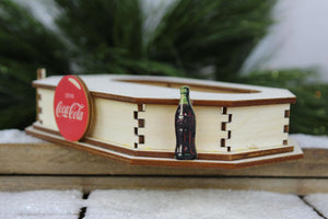 Ginger Cottages Coca-Cola Double Tealight Display Base for Wood Christmas Village House