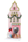 Cody Foster Pale Pink Patisserie Bakery Shop with Poodle Christmas Village Store House