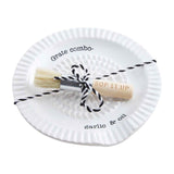 Mud Pie Circa Collection Garlic Grater Dish Plate and Brush Cooking Set