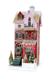 Cody Foster Gift Shop Pink Burgundy Christmas Village House Shoppe