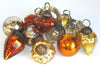 1" Mercury Color Glass Mini Ornaments in Gold Copper Silver Colors Set of 12