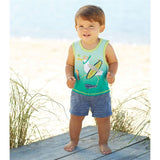 Mud Pie Marco Polo Collection "Surf's Up" Pelican Shorts Romper