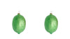 Glittery Green Sugared Lime Faux Fruit Christmas Ornament Set of 2