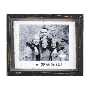 Mud Pie Home THE GRANDKIDS 5" x 7" Photo Frame Wood with Recycled Parchment Mat