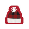 Red Black Buffalo Check Winter Hat Shaped Bev Dessert Napkin 40 Ct