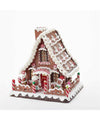 10" Gingerbread Men Candy Chalet Polymer Clay House with Light