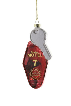 Cody Foster Schitt's Creek Rosebud Motel Room Key Netflix Show Glass Christmas Ornament