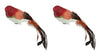 Rust Hues Nature Woodland Forest Feather Birds Christmas Ornament Set of 2