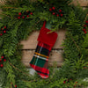 Ragon House 8" Red Green Tartan Plaid Christmas Plaid Stocking Ornament Red