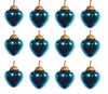 1" Mini Mercury Colored Glass Heart Shaped Ornaments, Set of 12