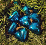 1" Mini Mercury Colored Glass Heart Shaped Ornaments, Set of 12