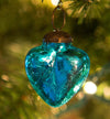 2" Mini Mercury Colored Glass Heart Shaped Ornaments, Set of 6